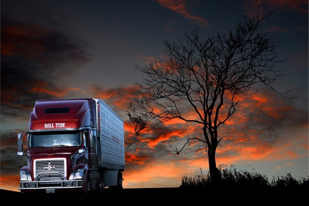 transport, sunset, truck-4906179.jpg